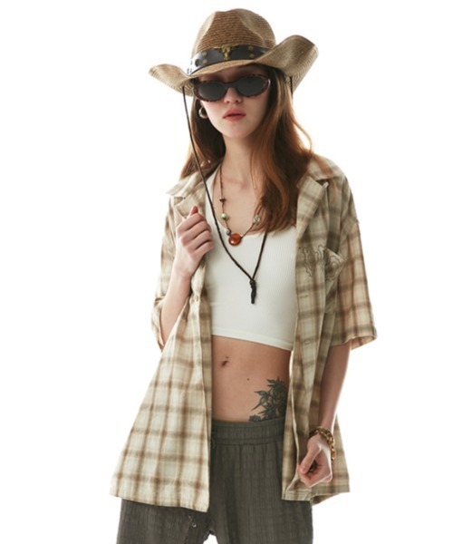 SCULPTOR（スカルプター）の「GRUNGE OMBRE CHECK SHIRT