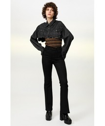 SLY | CALL BLACK HW PINTUCK FLARE PT/ハイウエストピンタックフレアパンツ(デニムパンツ)