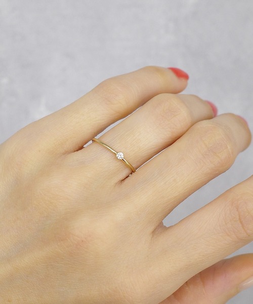 ISOLATION（アイソレーション）の「【ISOLATION / アイソレーション】14KGF CZ Ring / ゴールドフィルド キュービックジルコニアリング（リング・レディース・ゴールド・#9/#11/#13）」の9枚目の写真
