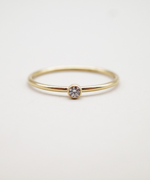ISOLATION（アイソレーション）の「【ISOLATION / アイソレーション】14KGF CZ Ring / ゴールドフィルド キュービックジルコニアリング（リング・レディース・ゴールド・#9/#11/#13）」の13枚目の写真