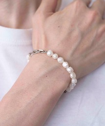 GILD（ギルド）の「GILD ギルド / Undulate pearl &cut chain bracelet_long シルバー925 パールカットチェーンブレスレット / G211-BR04/LONG（ブレスレット）」