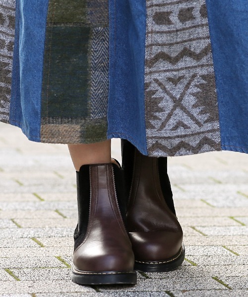 チチカカ(チチカカ)の「サイドゴアショートブーツ(ブーツ・レディース・ブラウン/グレー・MEDIUM/LARGE)」の6枚目の写真