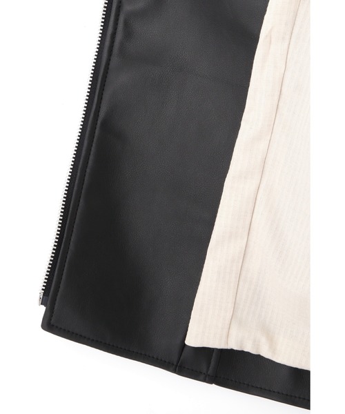 JILL STUART（ジルスチュアート）の「◆エディスライダースジャケットブルゾン（ライダースジャケット・レディース・ブラック/ブラウン・SMALL/MEDIUM）」の12枚目の写真