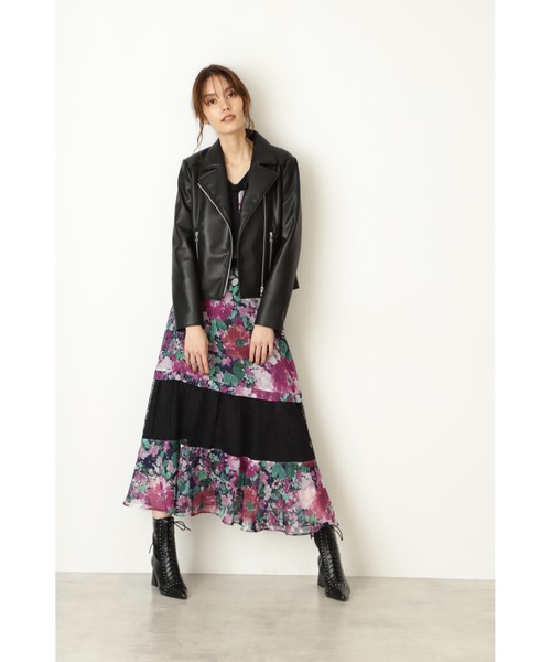 JILL STUART（ジルスチュアート）の「◆エディスライダースジャケットブルゾン（ライダースジャケット・レディース・ブラック/ブラウン・SMALL/MEDIUM）」の3枚目の写真