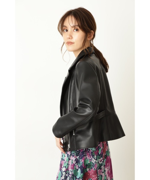 JILL STUART（ジルスチュアート）の「◆エディスライダースジャケットブルゾン（ライダースジャケット・レディース・ブラック/ブラウン・SMALL/MEDIUM）」の9枚目の写真