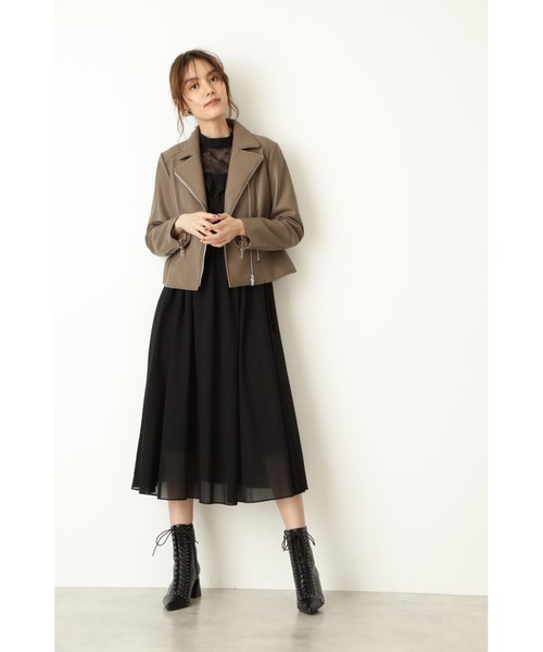 JILL STUART（ジルスチュアート）の「◆エディスライダースジャケットブルゾン（ライダースジャケット・レディース・ブラック/ブラウン・SMALL/MEDIUM）」の16枚目の写真