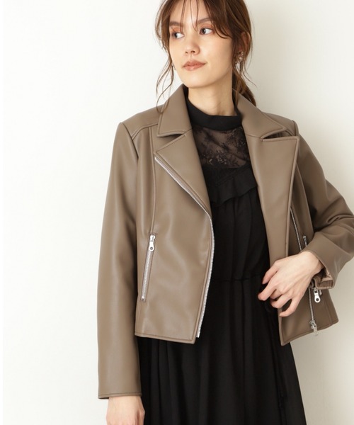 JILL STUART（ジルスチュアート）の「◆エディスライダースジャケットブルゾン（ライダースジャケット・レディース・ブラック/ブラウン・SMALL/MEDIUM）」の19枚目の写真