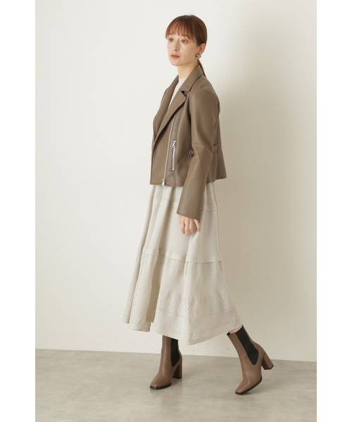 JILL STUART（ジルスチュアート）の「◆エディスライダースジャケットブルゾン（ライダースジャケット・レディース・ブラック/ブラウン・SMALL/MEDIUM）」の7枚目の写真