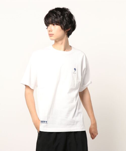 ALWAYS GOOD TIME(オルウェイズグッドタイム)の「【QUE/キュー】USAコットン ワンポイントロゴTシャツ(Tシャツ/カットソー・メンズ・ホワイト/ブラック/ネイビー/グレー/サックスブルー/ピンク/サーモンピンク/オレンジ/レモンイエロー/イエロー系その他/ブルー/ラベンダー・L/XL/M)」の19枚目の写真