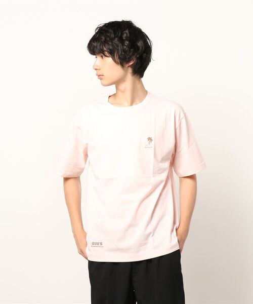 ALWAYS GOOD TIME(オルウェイズグッドタイム)の「【QUE/キュー】USAコットン ワンポイントロゴTシャツ(Tシャツ/カットソー・メンズ・ホワイト/ブラック/ネイビー/グレー/サックスブルー/ピンク/サーモンピンク/オレンジ/レモンイエロー/イエロー系その他/ブルー/ラベンダー・L/XL/M)」の18枚目の写真
