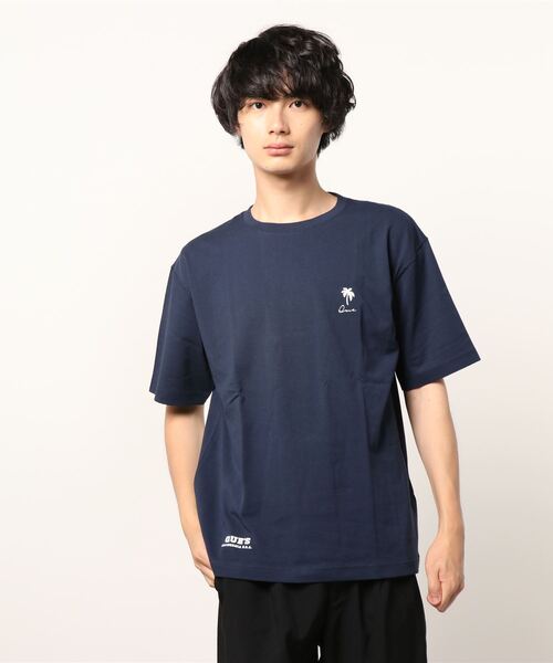 ALWAYS GOOD TIME(オルウェイズグッドタイム)の「【QUE/キュー】USAコットン ワンポイントロゴTシャツ(Tシャツ/カットソー・メンズ・ホワイト/ブラック/ネイビー/グレー/サックスブルー/ピンク/サーモンピンク/オレンジ/レモンイエロー/イエロー系その他/ブルー/ラベンダー・L/XL/M)」の16枚目の写真