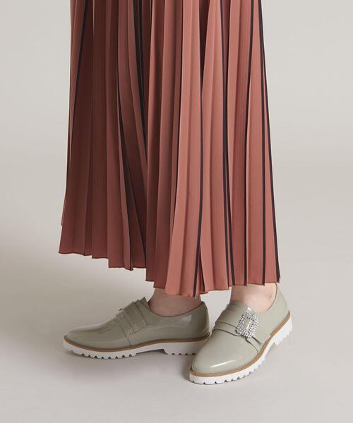 【美品】odette e odile ビジューモンクストラップ フラット黒　本革 ODETTE E ODILE（オデットエオディール）の「ビジューモンク