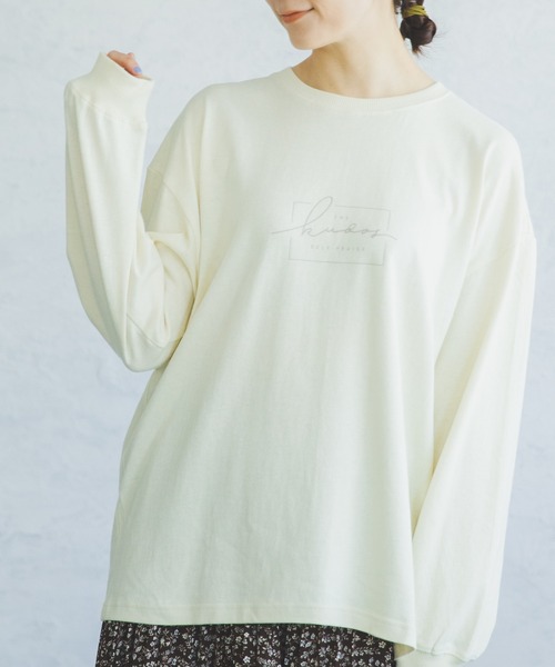 pairmanon（ペアマノン）の「【へビーウェイトUSAコットン100%】【ママサイズ】オリジナルロゴプリントロンT（Tシャツ/カットソー・レディース・ブラウン系その他/グリーン系その他/ブラック系その他3/ホワイト系その他2/ホワイト系その他/ブラウン系その他7/ブラック系その他/ベージュ系その他4/ブラック系その他2/ホワイト系その他3・FREE）」の3枚目の写真