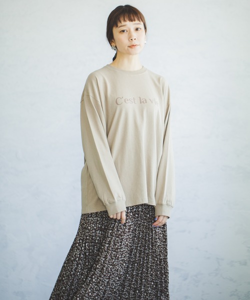 pairmanon（ペアマノン）の「【へビーウェイトUSAコットン100%】【ママサイズ】オリジナルロゴプリントロンT（Tシャツ/カットソー・レディース・ブラウン系その他/グリーン系その他/ブラック系その他3/ホワイト系その他2/ホワイト系その他/ブラウン系その他7/ブラック系その他/ベージュ系その他4/ブラック系その他2/ホワイト系その他3・FREE）」の16枚目の写真
