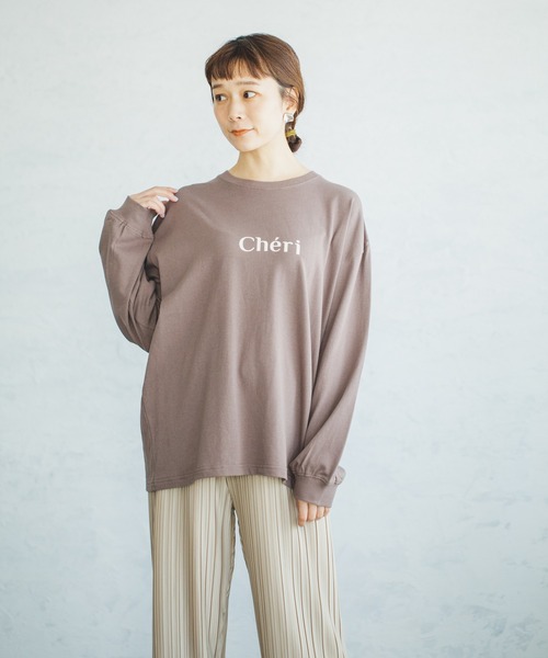 pairmanon（ペアマノン）の「【へビーウェイトUSAコットン100%】【ママサイズ】オリジナルロゴプリントロンT（Tシャツ/カットソー・レディース・ブラウン系その他/グリーン系その他/ブラック系その他3/ホワイト系その他2/ホワイト系その他/ブラウン系その他7/ブラック系その他/ベージュ系その他4/ブラック系その他2/ホワイト系その他3・FREE）」の13枚目の写真