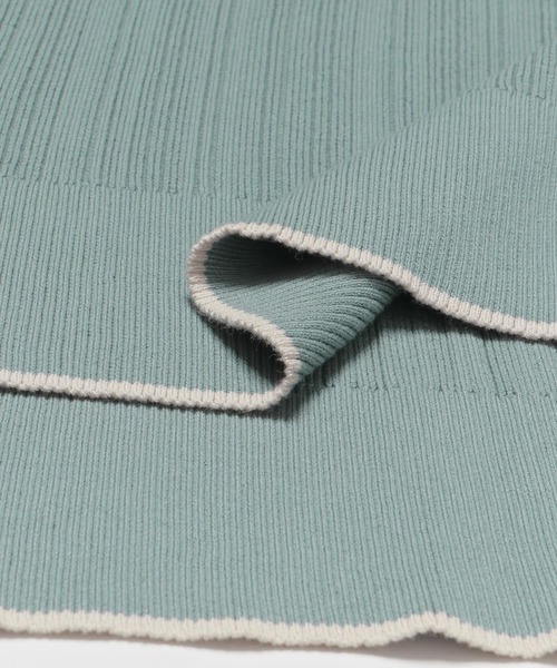 SENSE OF PLACE by URBAN RESEARCH(センスオブプレイスバイアーバンリサーチ)の「リブラインチュニックセーター(ニット/セーター・レディース・ブラック/ライトブルー/アイボリー・ONE)」の13枚目の写真