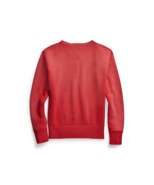 RRL(ダブル アール エル)の「ロゴ フリース クルーネック スウェットシャツ(スウェット・レディース・レッド・1/2/4/3)」の2枚目の写真