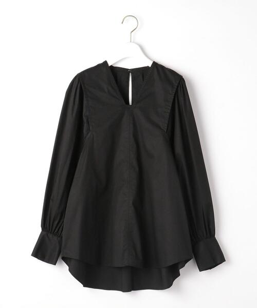 green label relaxing（グリーンレーベルリラクシング）の「＜Tavii＞ スクエア ネック ボリューム スリーブ ブラウス（シャツ/ブラウス・レディース・ブラック/オフホワイト・FREE）」の11枚目の写真