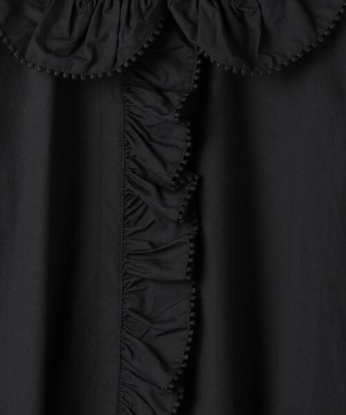 dahl'ia（ダリア）の「別注＜dahl’ia（ダリア）＞フリル シャツワンピース（シャツワンピース・レディース・ホワイト/ブラック・FREE）」の13枚目の写真