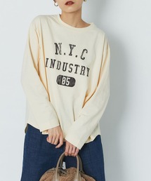 un dix cors | ヴィンテージライクな大人トレーナー　ロゴプルオーバーカットソー(Tシャツ/カットソー)