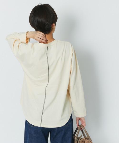 un dix cors（アンディコール）の「ヴィンテージライクな大人トレーナー　ロゴプルオーバーカットソー（Tシャツ/カットソー・レディース・チャコールグレー/カーキ/アイボリー・FREE）」の12枚目の写真