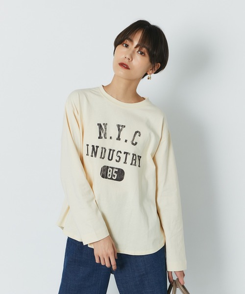 un dix cors（アンディコール）の「ヴィンテージライクな大人トレーナー　ロゴプルオーバーカットソー（Tシャツ/カットソー・レディース・チャコールグレー/カーキ/アイボリー・FREE）」の10枚目の写真