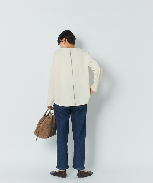 un dix cors（アンディコール）の「ヴィンテージライクな大人トレーナー　ロゴプルオーバーカットソー（Tシャツ/カットソー・レディース・チャコールグレー/カーキ/アイボリー・FREE）」の15枚目の写真