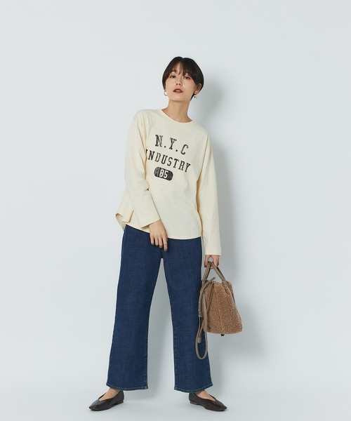 un dix cors（アンディコール）の「ヴィンテージライクな大人トレーナー　ロゴプルオーバーカットソー（Tシャツ/カットソー・レディース・チャコールグレー/カーキ/アイボリー・FREE）」の13枚目の写真