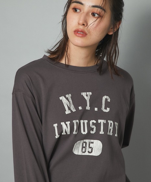 un dix cors（アンディコール）の「ヴィンテージライクな大人トレーナー　ロゴプルオーバーカットソー（Tシャツ/カットソー・レディース・チャコールグレー/カーキ/アイボリー・FREE）」の22枚目の写真