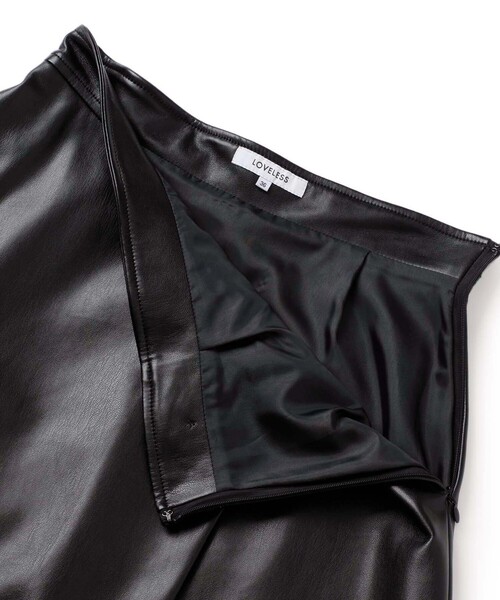 LOVELESS（ラブレス）の「アシンメトリーレザースカート（スカート・レディース・ブラック・36/38/34）」の10枚目の写真