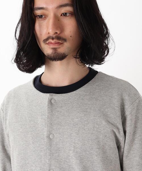 BASECONTROL(ベースコントロール)の「◆【S~3Lサイズ展開】多機能裏毛 スナップカーディガン(カーディガン/ボレロ・メンズ・ブラック/ネイビー/グレー・01/02/03/04/05)」の10枚目の写真