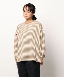 ehka sopo | ボーダーロングTシャツ(Tシャツ/カットソー)