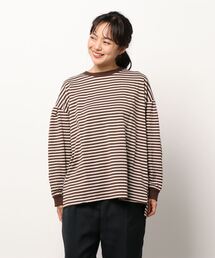 ehka sopo | ボーダーロングTシャツ(Tシャツ/カットソー)