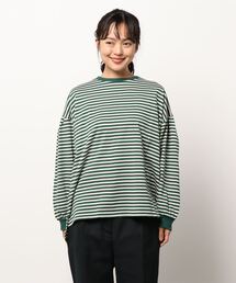 ehka sopo | ボーダーロングTシャツ(Tシャツ/カットソー)