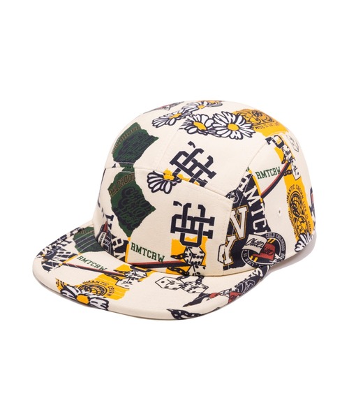 ROMANTIC CROWN(ロマンティッククラウン)の「【ROMANTIC CROWN】FLOWER ARTWORK CAMP CAP / ロマンティッククラウン フラワー アートワーク グラフィック キャンプ キャップ(キャップ・メンズ・オートミール/ネイビー・FREE)」の2枚目の写真