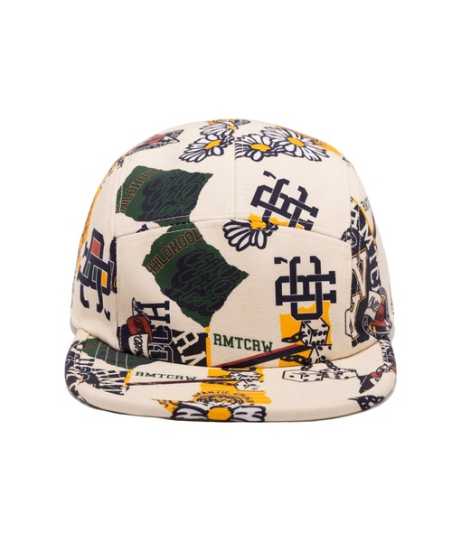 ROMANTIC CROWN(ロマンティッククラウン)の「【ROMANTIC CROWN】FLOWER ARTWORK CAMP CAP / ロマンティッククラウン フラワー アートワーク グラフィック キャンプ キャップ(キャップ・メンズ・オートミール/ネイビー・FREE)」の5枚目の写真