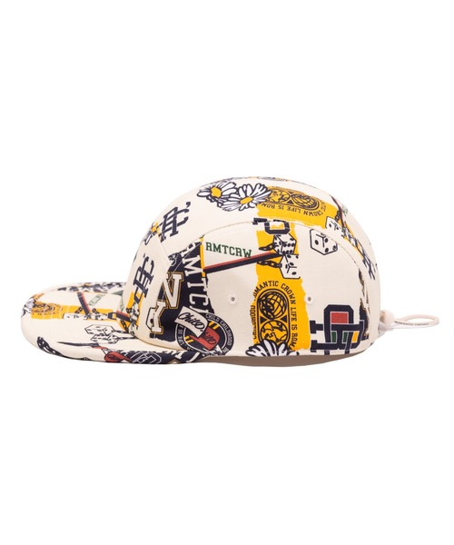 ROMANTIC CROWN(ロマンティッククラウン)の「【ROMANTIC CROWN】FLOWER ARTWORK CAMP CAP / ロマンティッククラウン フラワー アートワーク グラフィック キャンプ キャップ(キャップ・メンズ・オートミール/ネイビー・FREE)」の6枚目の写真