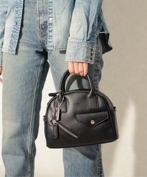 【jouetie / ジュエティ】 グレインPU ライダース ミニボストンバッグ