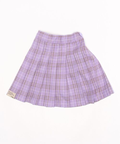 LOVETOXIC（ラブトキシック）の「チェックプリーツスカパン（スカート・キッズ・エンジ/ベージュ/ブラック/ブラウン/サックスブルー/ラベンダー・M/SS/L/S）」の5枚目の写真