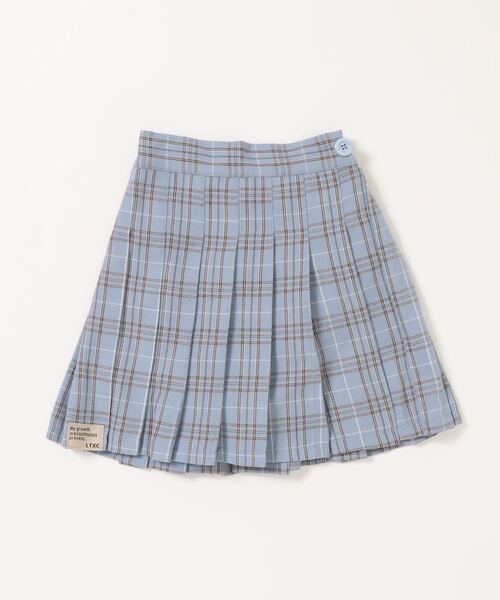 LOVETOXIC（ラブトキシック）の「チェックプリーツスカパン（スカート・キッズ・エンジ/ベージュ/ブラック/ブラウン/サックスブルー/ラベンダー・M/SS/L/S）」の4枚目の写真