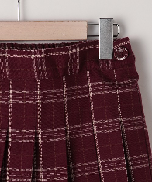 LOVETOXIC（ラブトキシック）の「チェックプリーツスカパン（スカート・キッズ・エンジ/ベージュ/ブラック/ブラウン/サックスブルー/ラベンダー・M/SS/L/S）」の12枚目の写真