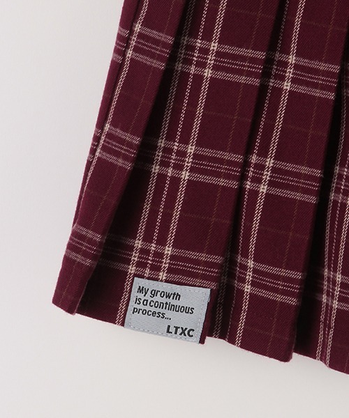 LOVETOXIC（ラブトキシック）の「チェックプリーツスカパン（スカート・キッズ・エンジ/ベージュ/ブラック/ブラウン/サックスブルー/ラベンダー・M/SS/L/S）」の13枚目の写真