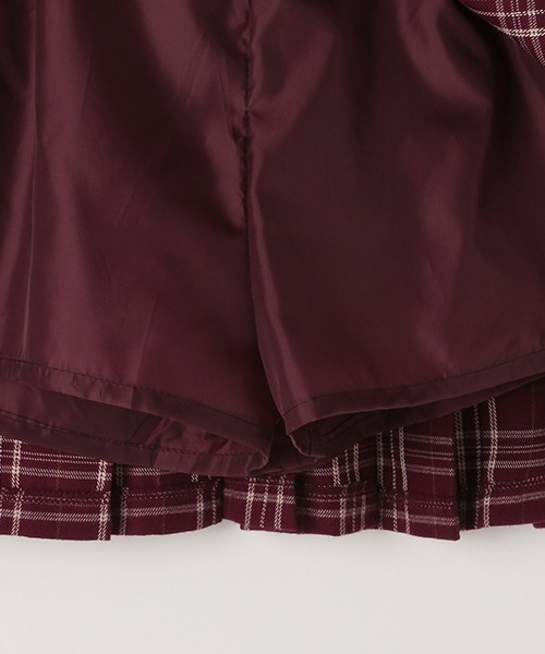 LOVETOXIC（ラブトキシック）の「チェックプリーツスカパン（スカート・キッズ・エンジ/ベージュ/ブラック/ブラウン/サックスブルー/ラベンダー・M/SS/L/S）」の17枚目の写真