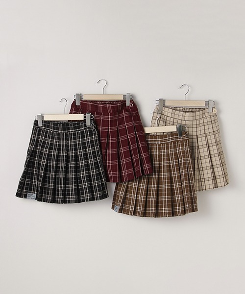 LOVETOXIC（ラブトキシック）の「チェックプリーツスカパン（スカート・キッズ・エンジ/ベージュ/ブラック/ブラウン/サックスブルー/ラベンダー・M/SS/L/S）」の11枚目の写真