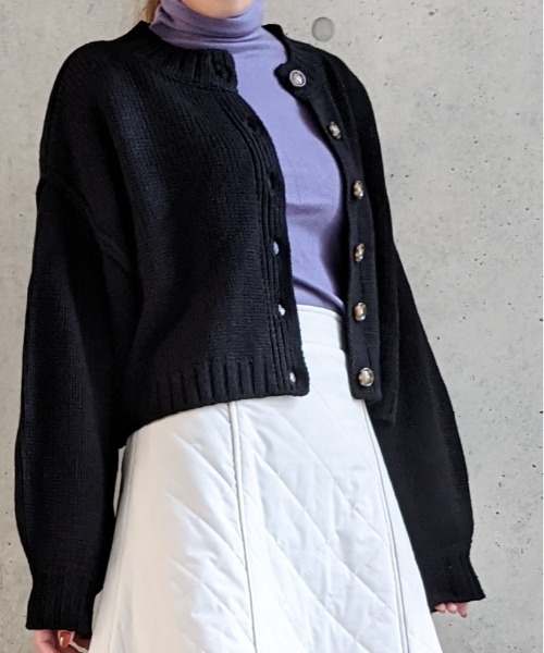Per sist ence（パーシエンス）の「Per sist ence/パーシエンス　2WAY ショートカーディガン（カーディガン/ボレロ・レディース・ブラウン/ブラック/アイボリー/ベージュ/オフホワイト/ブルー/グリーン/ピンク/パープル/ブラック×ブラック・FREE）」の3枚目の写真