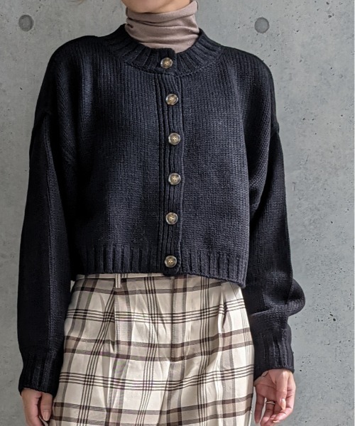 Per sist ence（パーシエンス）の「Per sist ence/パーシエンス　2WAY ショートカーディガン（カーディガン/ボレロ・レディース・ブラウン/ブラック/アイボリー/ベージュ/オフホワイト/ブルー/グリーン/ピンク/パープル/ブラック×ブラック・FREE）」の11枚目の写真