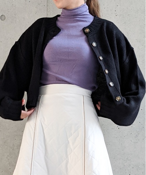 Per sist ence（パーシエンス）の「Per sist ence/パーシエンス　2WAY ショートカーディガン（カーディガン/ボレロ・レディース・ブラウン/ブラック/アイボリー/ベージュ/オフホワイト/ブルー/グリーン/ピンク/パープル/ブラック×ブラック・FREE）」の18枚目の写真