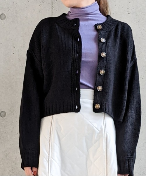 Per sist ence（パーシエンス）の「Per sist ence/パーシエンス　2WAY ショートカーディガン（カーディガン/ボレロ・レディース・ブラウン/ブラック/アイボリー/ベージュ/オフホワイト/ブルー/グリーン/ピンク/パープル/ブラック×ブラック・FREE）」の19枚目の写真