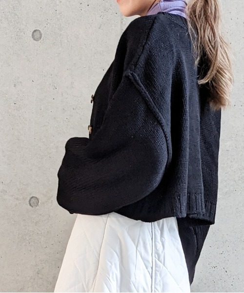 Per sist ence（パーシエンス）の「Per sist ence/パーシエンス　2WAY ショートカーディガン（カーディガン/ボレロ・レディース・ブラウン/ブラック/アイボリー/ベージュ/オフホワイト/ブルー/グリーン/ピンク/パープル/ブラック×ブラック・FREE）」の20枚目の写真