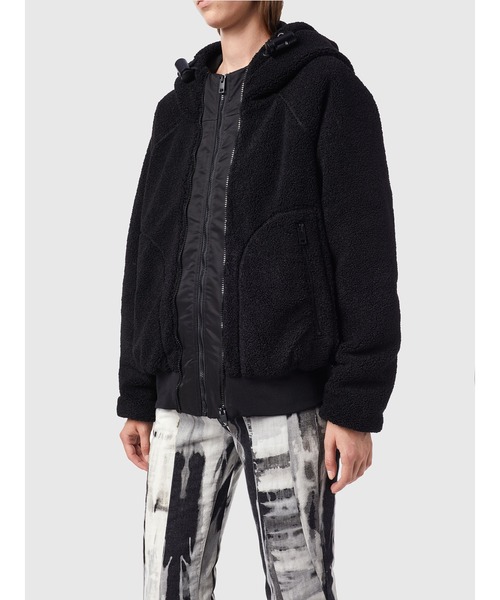 DIESEL（ディーゼル）の「レディース テディジャケット パーカー ミックスファブリック（ブルゾン・レディース・ブラック/ブルー/アイボリー・MEDIUM/LARGE/SMALL/X-SMALL/X-LARGE）」の7枚目の写真